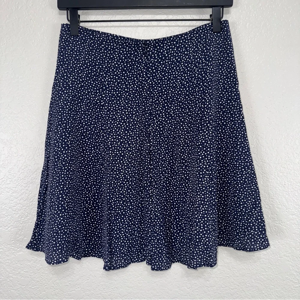 Banana Republic Dark Blue White‎ A-Line Skirt 0 Petite Lightweight Summer #cc